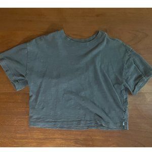 Cropped Dark Gray T-Shirt, Teen XXL